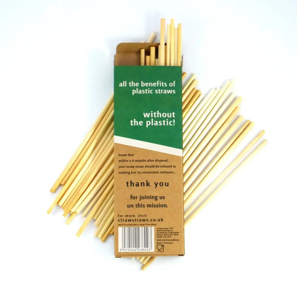 1000 straw straws (20cm) | High Quality Wheat Drinking Straws - 20cm / 4-6mm - Wheat Drinking Straws