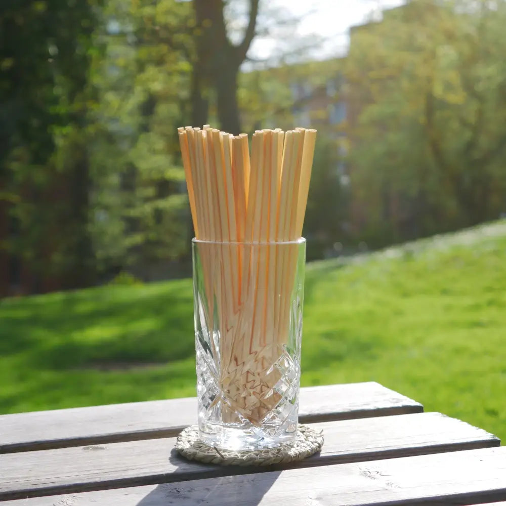 1000 straw straws (20cm) | High Quality Wheat Drinking Straws - 20cm / 4-6mm - Wheat Drinking Straws