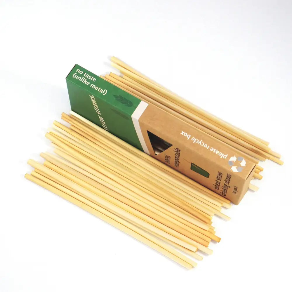 1000 straw straws (20cm) | High Quality Wheat Drinking Straws - 20cm / 4-6mm - Wheat Drinking Straws