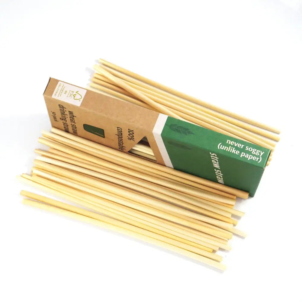 1000 straw straws (20cm) | High Quality Wheat Drinking Straws - 20cm / 4-6mm - Wheat Drinking Straws