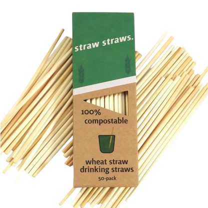 1000 straw straws (20cm) | High Quality Wheat Drinking Straws - 20cm / 4-6mm - Wheat Drinking Straws